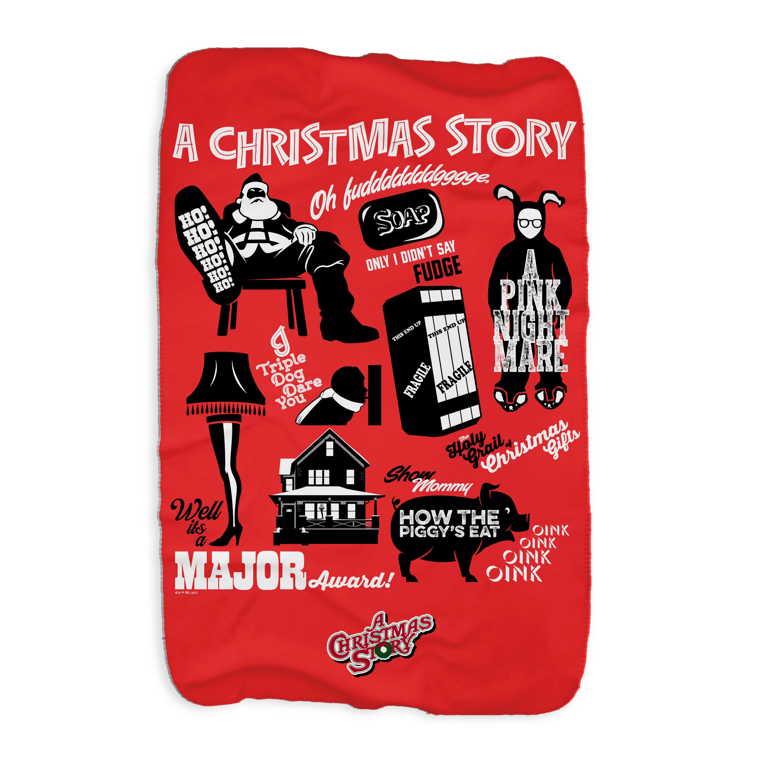 A Christmas Story Mashup Sherpa Blanket