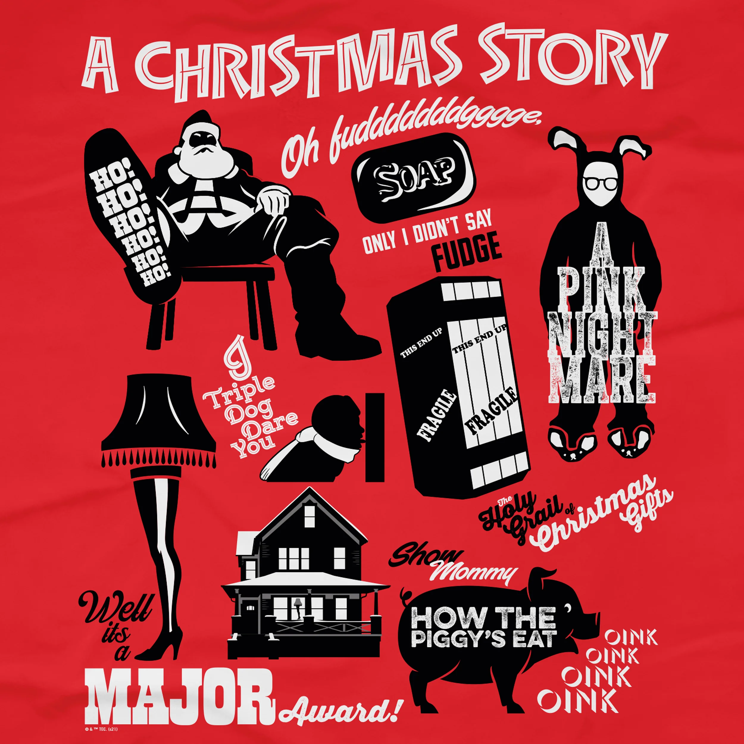 A Christmas Story Mashup Sherpa Blanket - Image 2