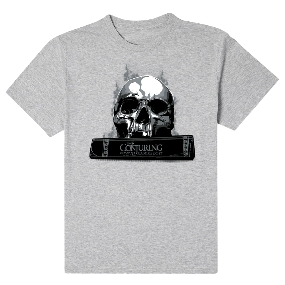 Conjuring Skull on Book Adult Tee Men's Short Sleeve T-Shirt - Image 3