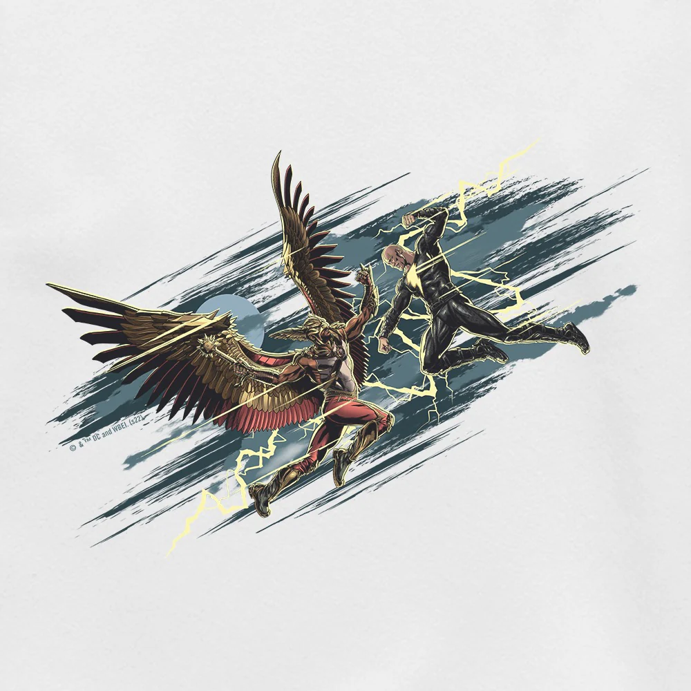 Black Adam & Hawk Man Adult Sweatshirt - Image 2