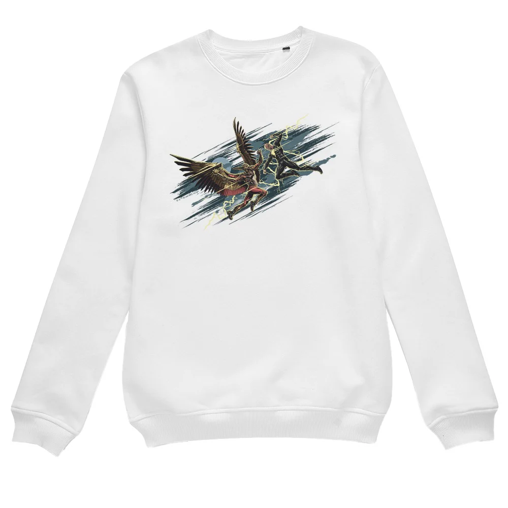 Black Adam & Hawk Man Adult Sweatshirt - Image 3