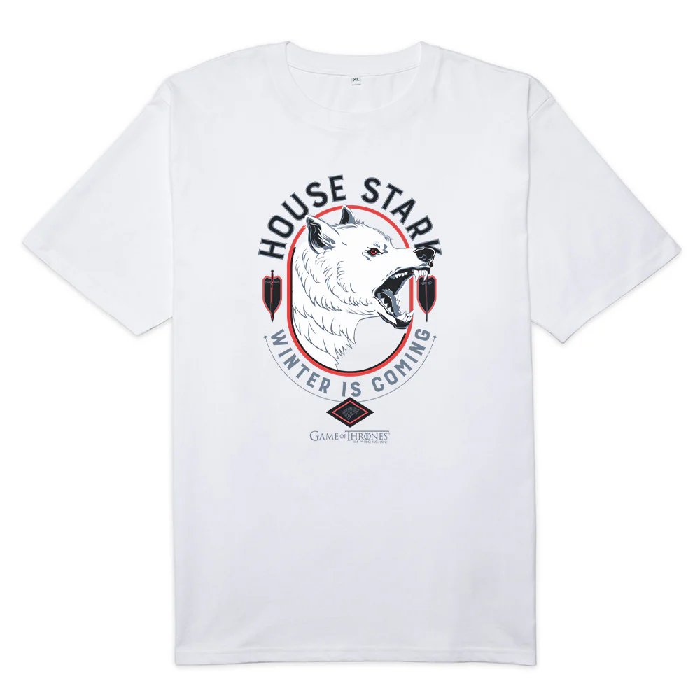 Game of Thrones House Stark Winter Is Coming Adult Short Sleeve T-Shirt - Image 4