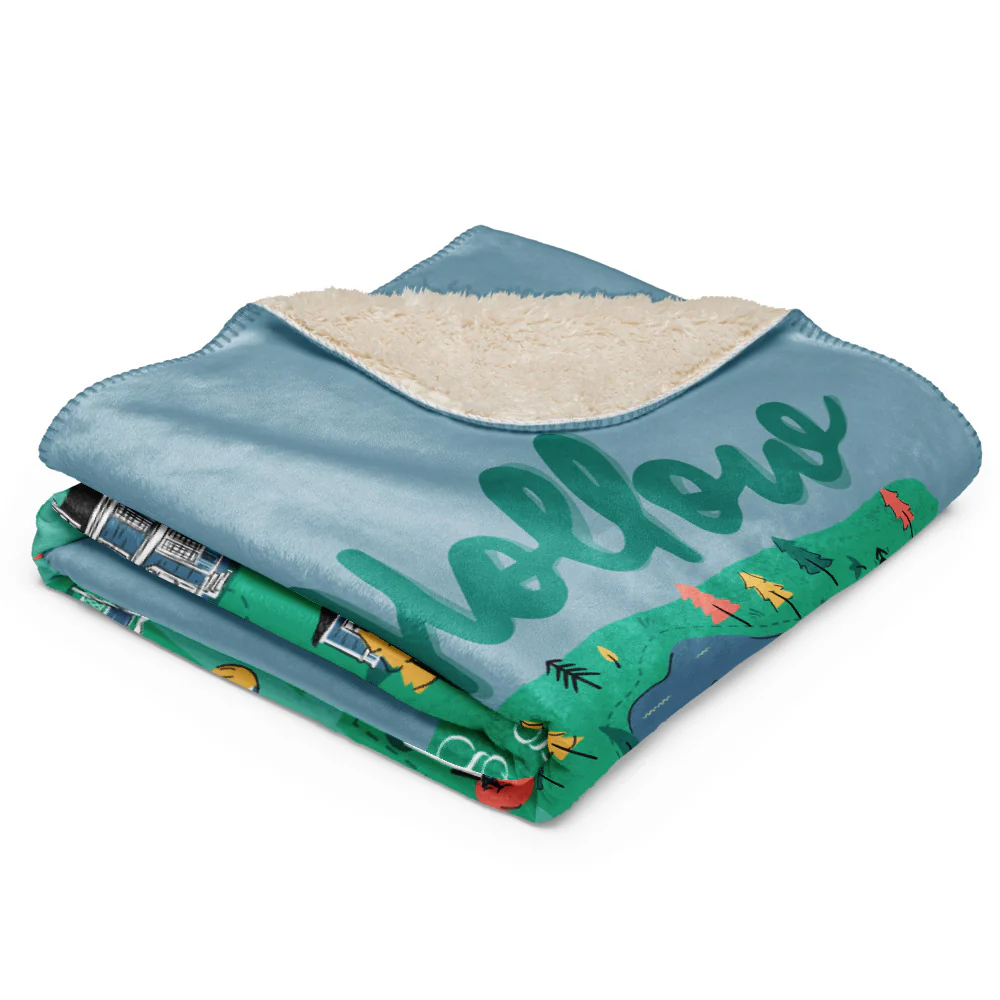 Gilmore Girls Stars Hollow, CT Map Sherpa Blanket - Image 4