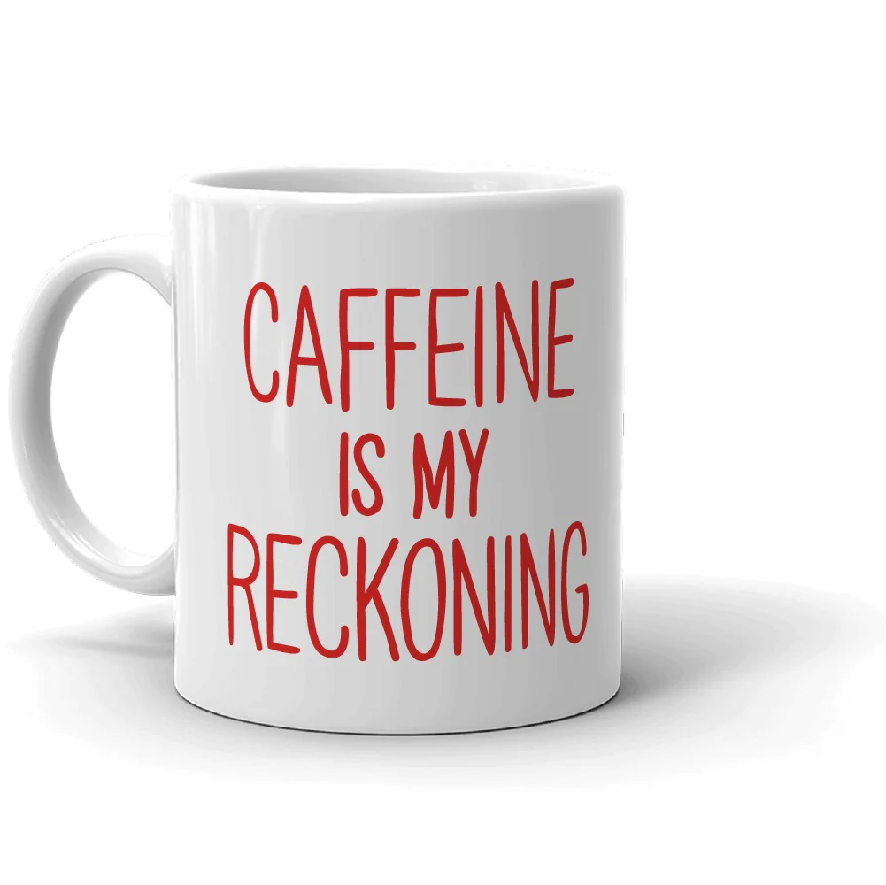 Harley Quinn Caffeine Is My Reckoning White Mug - Image 3