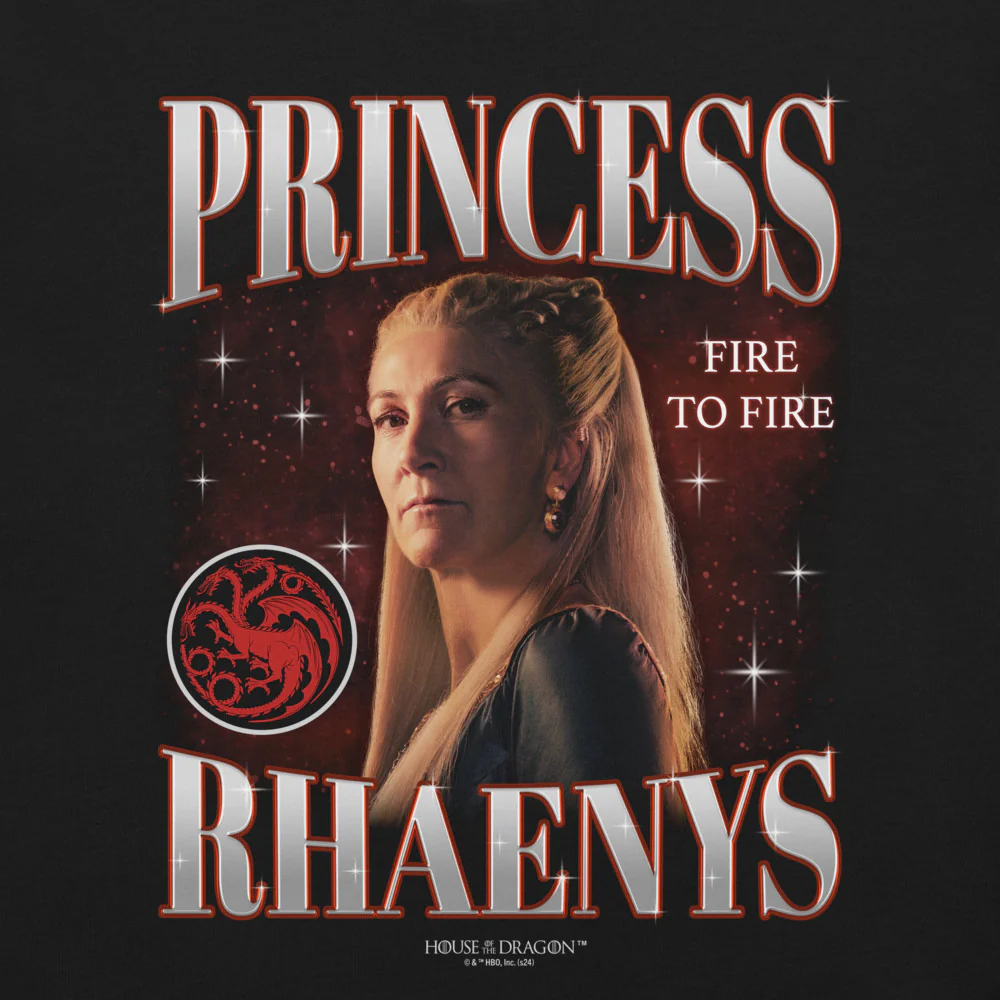 House of the Dragon Princess Rhaenys Heartthrob T-shirt - Image 2