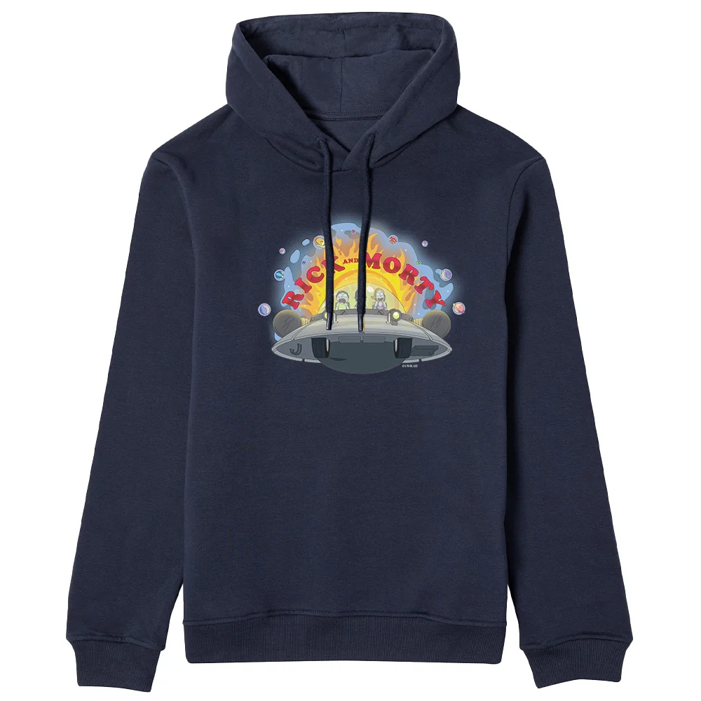 Rick and Morty Spaceship Unisex Hooded Sweatshirt - Image 3
