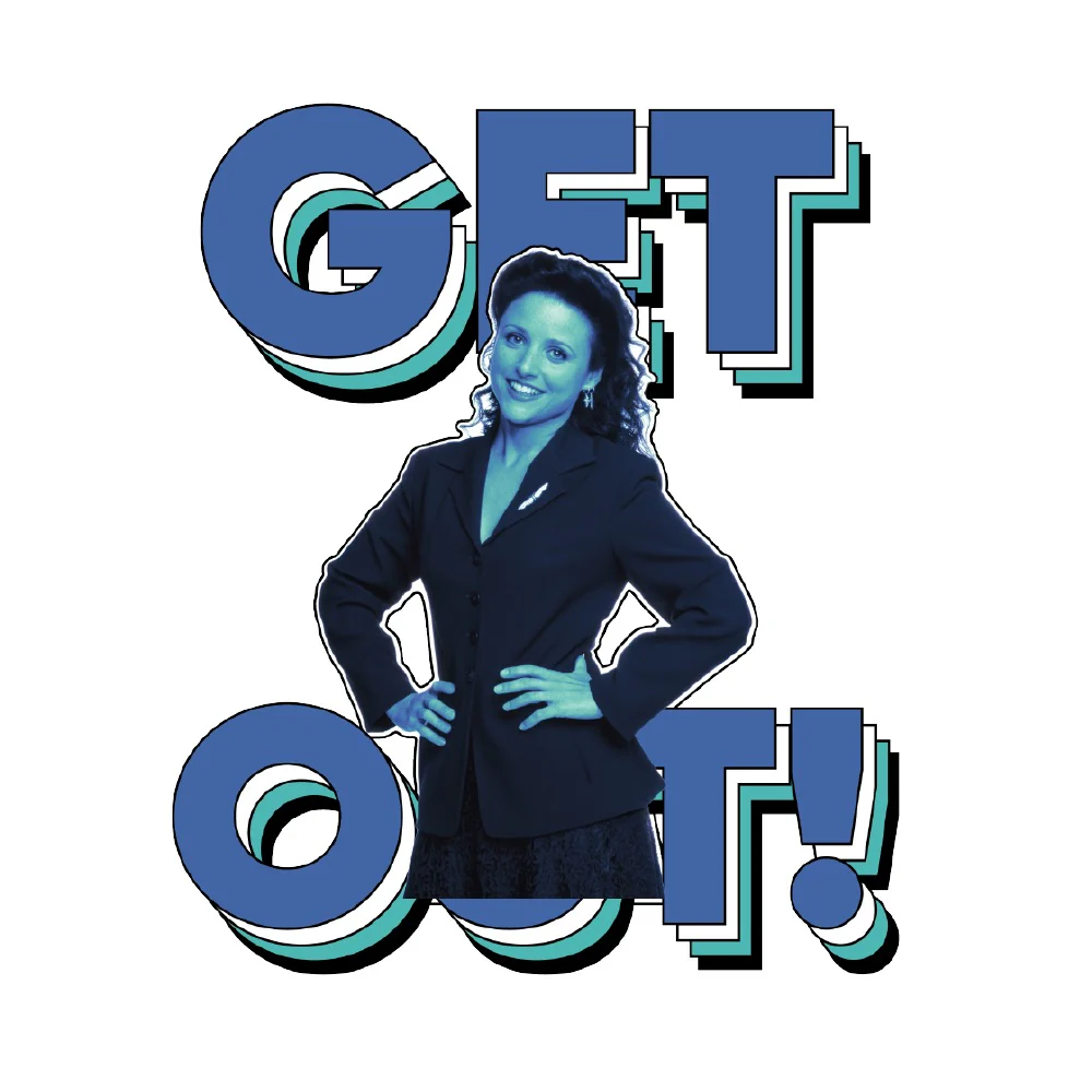 Seinfeld Get Out White Mug - Image 2