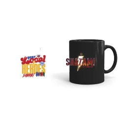 Shazam! Support your local heros Black Mug - Image 2