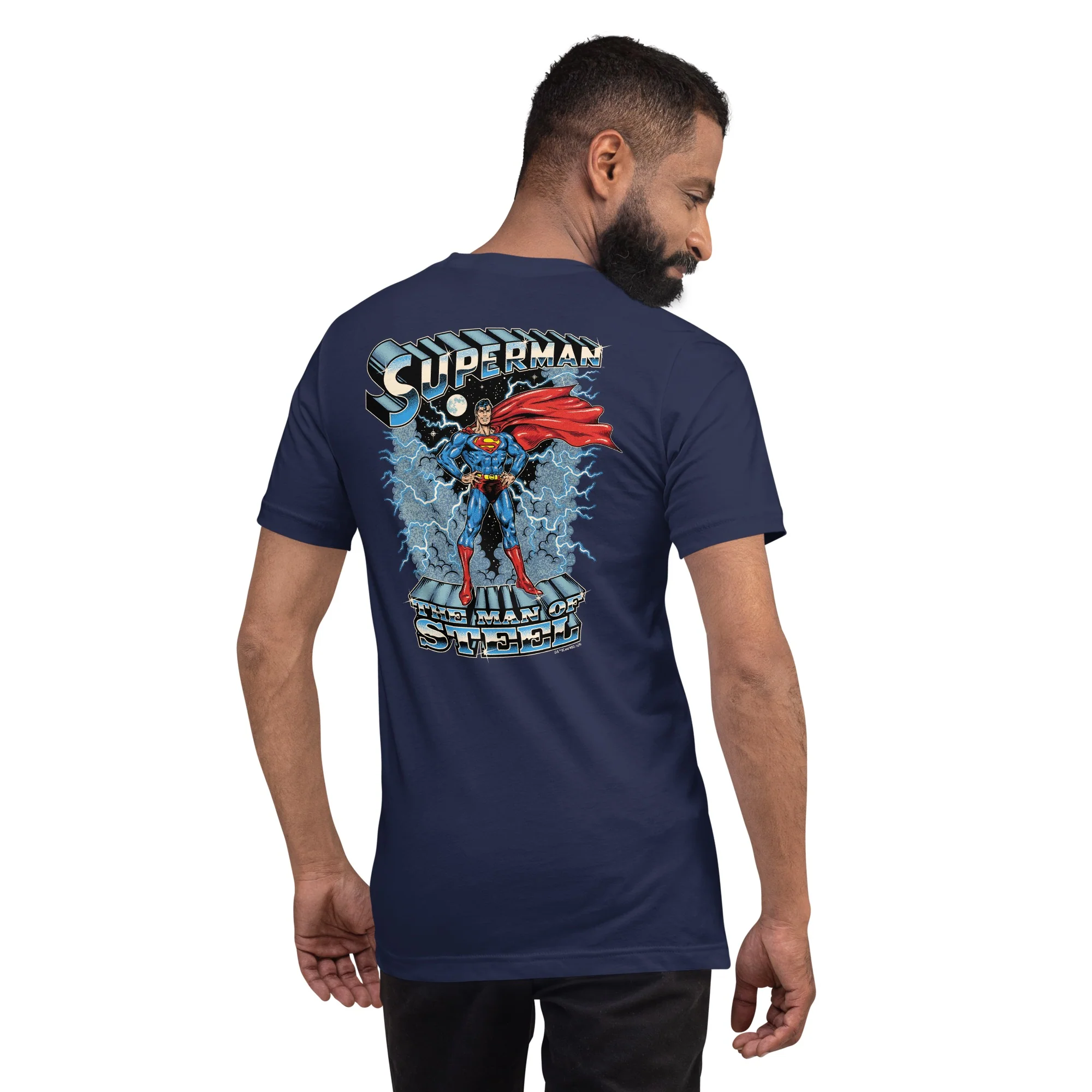 Superman The Man of Steel Adult T-Shirt - Image 4