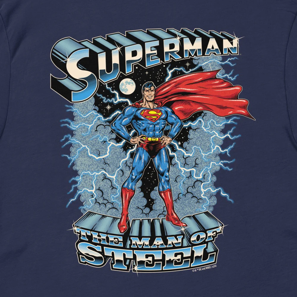 Superman The Man of Steel Adult T-Shirt - Image 5