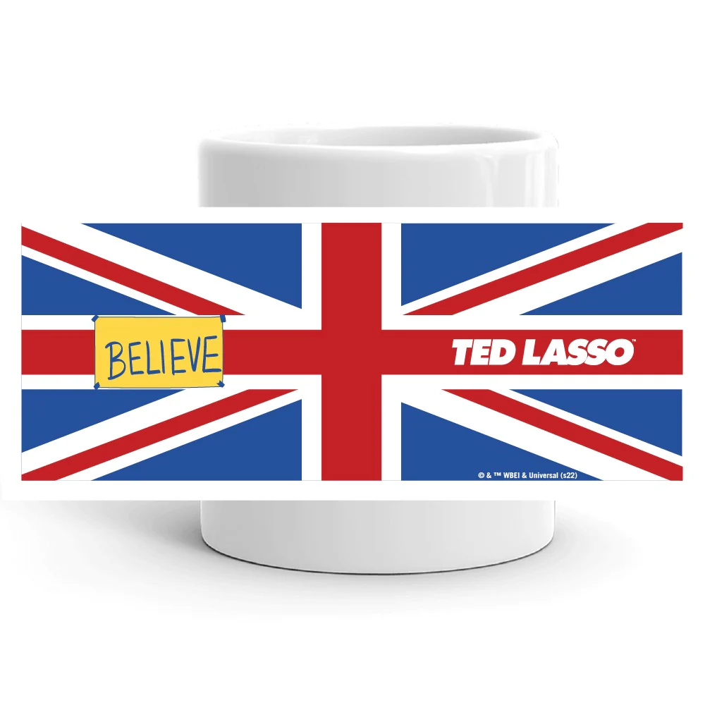 Ted Lasso Believe Union Jack White Mug - Image 4