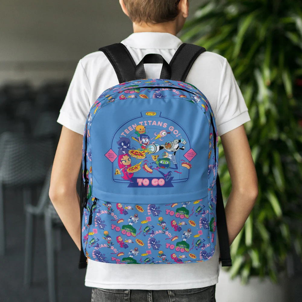 Teen Titans Go Food Pattern Backpack - Image 5