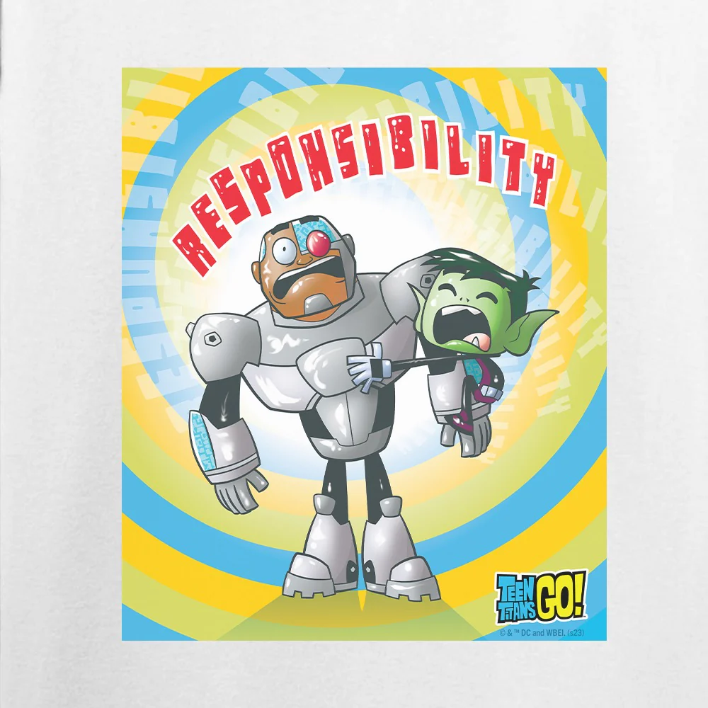 Teen Titans Go Responsibility Kids Tee - Image 2