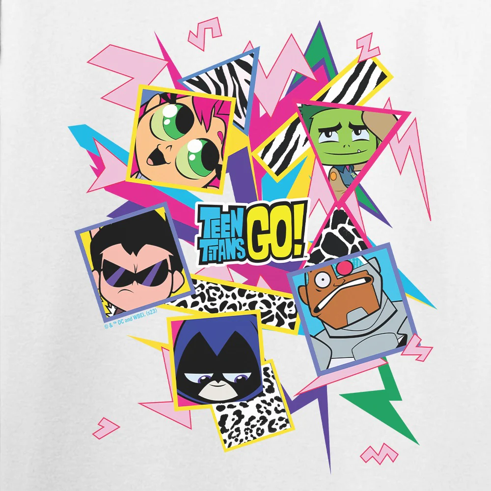 Teen Titans Go Retro Frames Kids Tee - Image 3