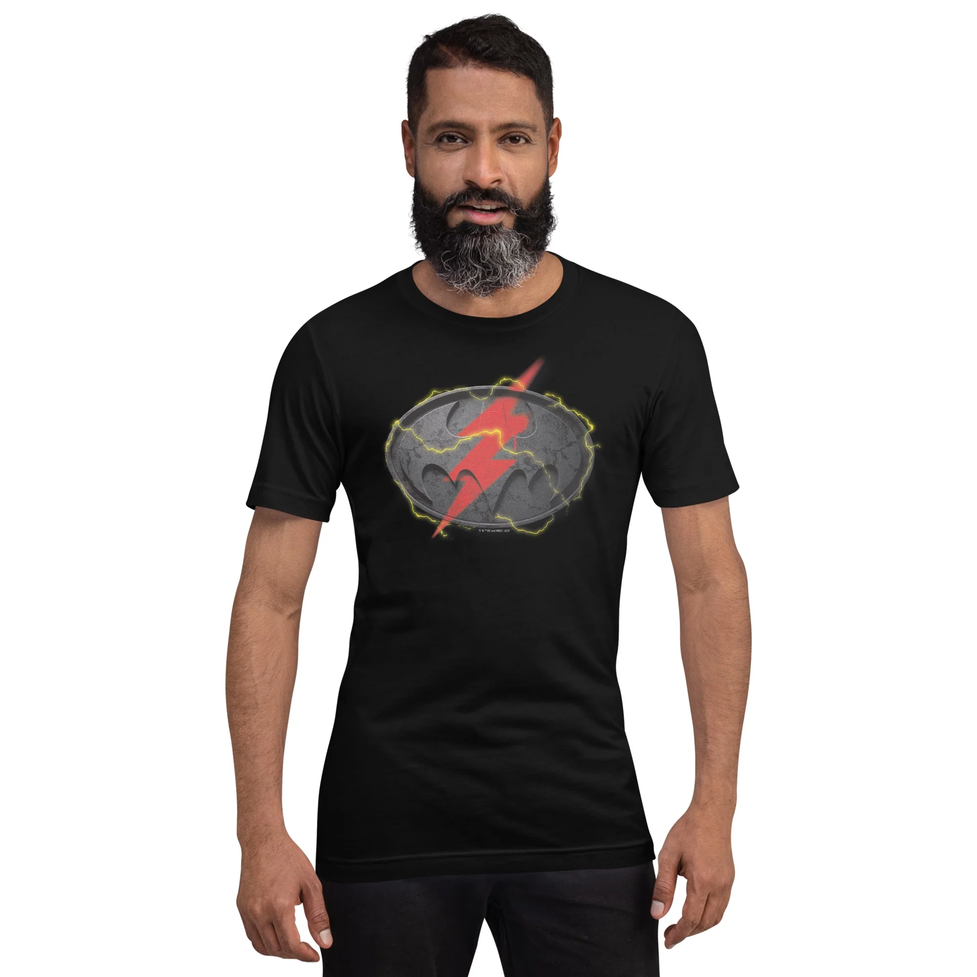 The Flash x Batman Logo Mashup  Adult Short Sleeve T-Shirt - Image 7