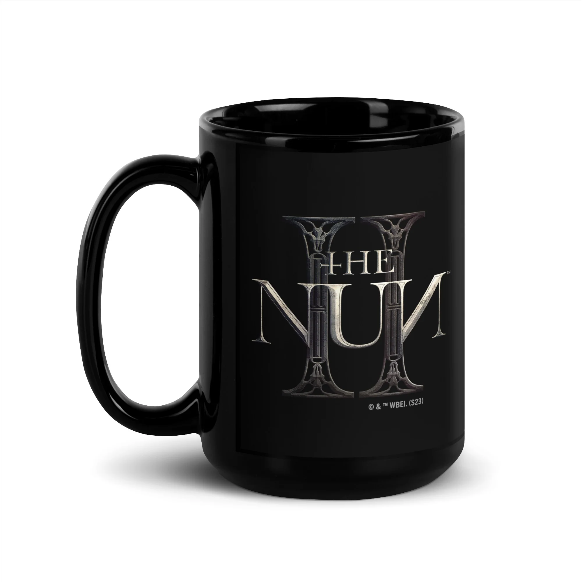 The Nun 2 She Doesn't Forgive Black Glossy Mug - Image 6
