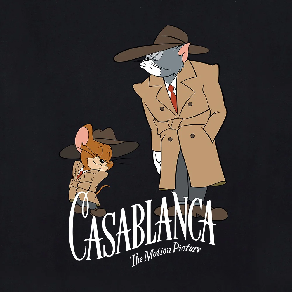 WB 100 Tom & Jerry x Casablanca Crossover Adult Short Sleeve T-Shirt - Image 3
